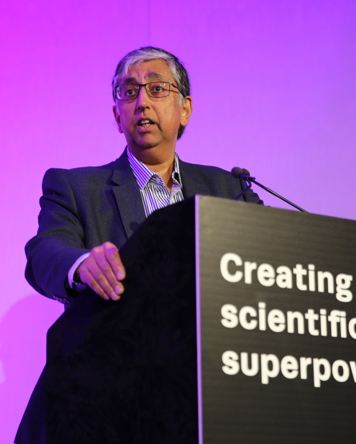 Chas Bountra, pro-vice chancellor for innovation, University of Oxford giving the opening keynote.JPG